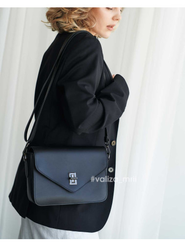 Сумка крос-боді з екошкіри Україна 1110 - чорний