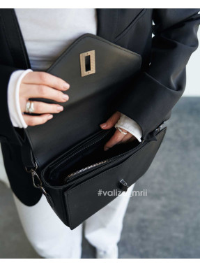 Сумка крос-боді з екошкіри Україна 1110 - чорний