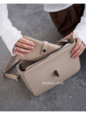 Сумка крос-боді з екошкіри Україна 1110 - бежевий