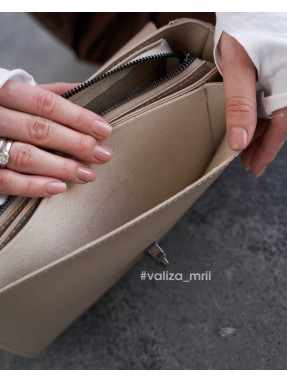 Сумка крос-боді з екошкіри Україна 1110 - бежевий