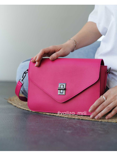 Сумка крос-боді з екошкіри Україна 1110 - рожевий