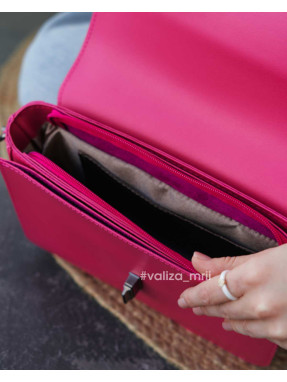 Сумка крос-боді з екошкіри Україна 1110 - рожевий