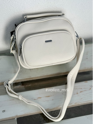 Крос-боді з якісної екошкіри Alex Mia 8397 - білий