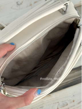 Крос-боді з якісної екошкіри Alex Mia 8397 - білий