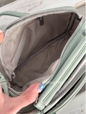 Крос-боді з якісної екошкіри Alex Mia 8397 - зелений