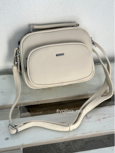 Крос-боді з якісної екошкіри Alex Mia 8397 - молочний