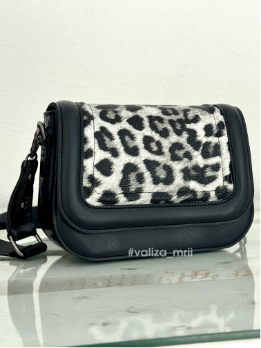 Сумка крос-боді трендова з екошкіри 193H - лео сірий