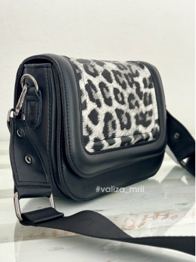 Сумка крос-боді трендова з екошкіри 193H - лео сірий