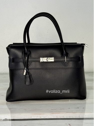 Сумка-тоут з натуральної шкіри Bella Bertuccі 5419 - чорний