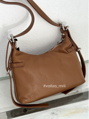 Сумка кожаная с пряжками Bella Bertucci 8106 - рыжий