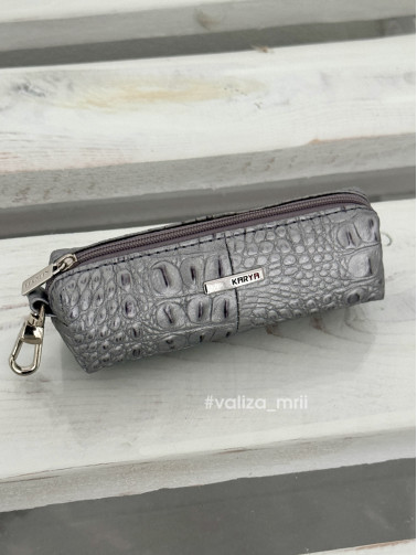Ключница из натуральной кожи Karya 436 - серебряный