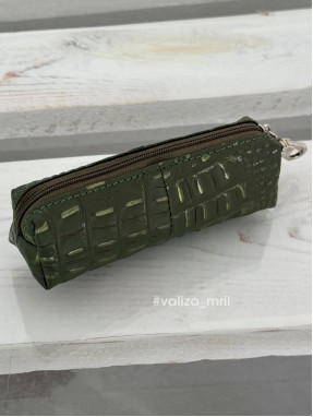 Ключница из натуральной кожи Karya 436 - оливковый