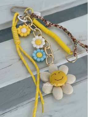 Брелок прикраса на сумку або рюкзак - BRcamomile - Жовтий
