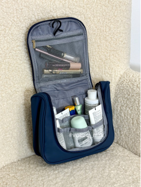 Підвісна розкладна косметичка 2529 - синій