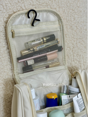 Подвесная раскладная косметичка 2529 - молочный