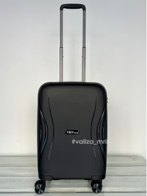 Валіза з поліпропілену -  ручна поклажа - V&V Travel 8019 -  чорний