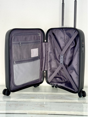 Валіза з поліпропілену -  ручна поклажа - V&V Travel 8019 - чорний