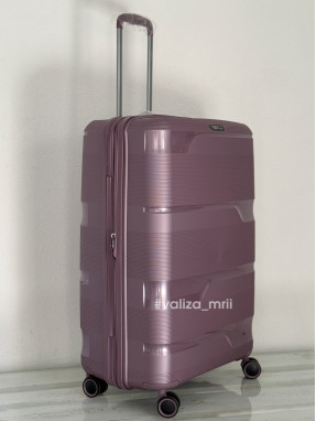 Валіза з поліпропілену - великий розмір - V&V Travel 8023 - фіолетовий
