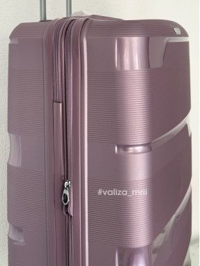 Валіза з поліпропілену - великий розмір - V&V Travel 8023 - фіолетовий