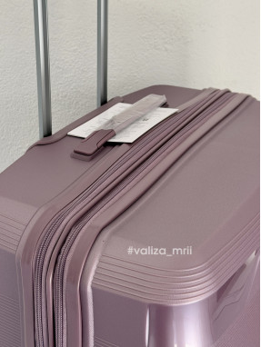 Валіза з поліпропілену - великий розмір - V&V Travel 8023 - фіолетовий
