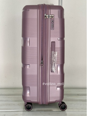 Валіза з поліпропілену - великий розмір - V&V Travel 8023 - фіолетовий