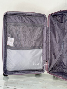 Валіза з поліпропілену - великий розмір - V&V Travel 8023 - фіолетовий
