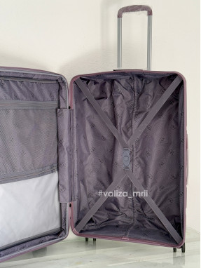 Валіза з поліпропілену - великий розмір - V&V Travel 8023 - фіолетовий