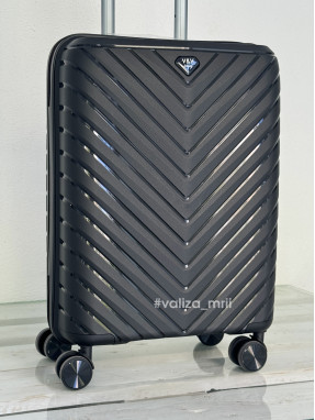 Валіза з поліпропілену - ручна поклажа - V&V Travel 8025 - чорний