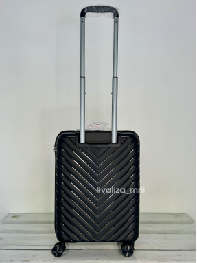 Валіза з поліпропілену - ручна поклажа - V&V Travel 8025 - чорний