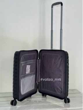 Валіза з поліпропілену - ручна поклажа - V&V Travel 8025 - чорний