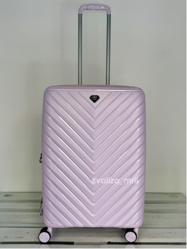 Валіза з поліпропілену - середній розмір - V&V Travel 8025 - рожевий