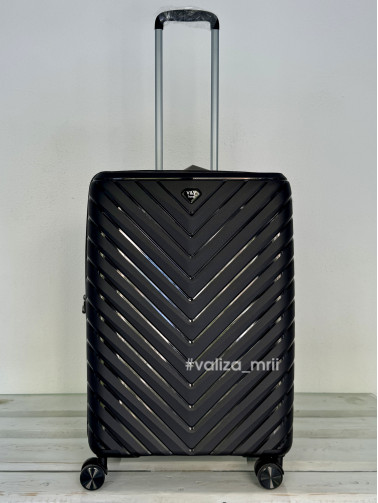 Валіза з поліпропілену - середній розмір - V&V Travel 8025 - чорний