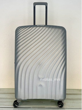 Валіза з поліпропілену - великий розмір - V&V Travel 8026 - сірий