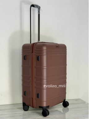 Валіза з полікарбонату - середній розмір - V&V Travel 8030 - коричневий