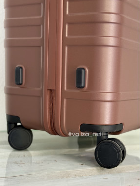 Валіза з полікарбонату - середній розмір - V&V Travel 8030 - коричневий