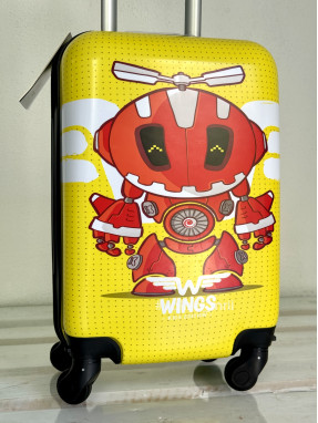Дитяча валіза Wings XS -Robot yellow