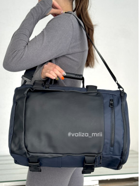 Рюкзак-сумка ручна поклажа 090 - синій з чорним