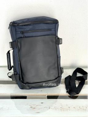 Рюкзак-сумка ручна поклажа 090 - синій з чорним