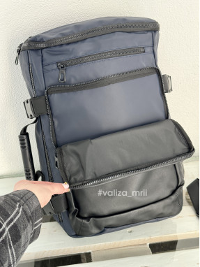 Рюкзак-сумка ручна поклажа 090 - синій з чорним