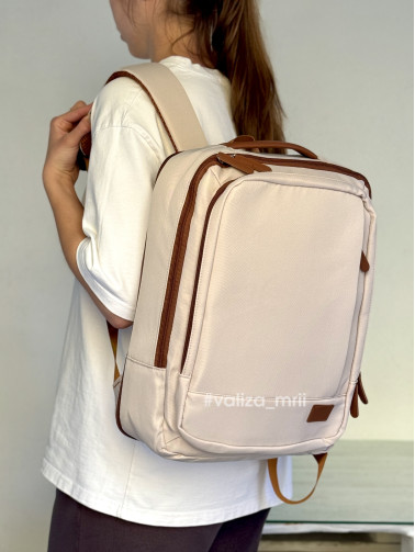 Повсякденний рюкзак з розширенням - 5103 - бежевий