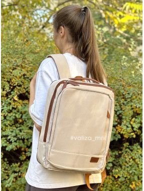 Повсякденний рюкзак з розширенням - 5103 - бежевий