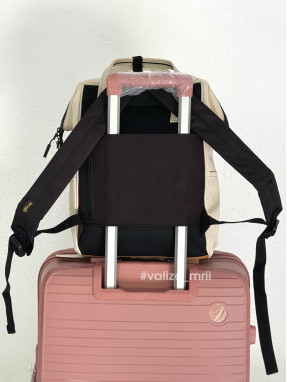 Рюкзак для подорожей на ручку валізи Himawari 124-02 - світло-бежевий