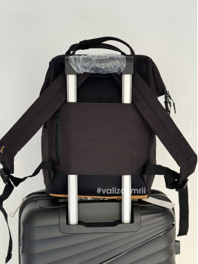 Рюкзак для подорожей на ручку валізи Himawari 124-04 - чорний