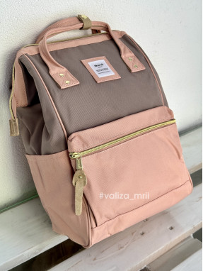 Рюкзак для подорожей Himawari 9001-12 - сірий з рожевим