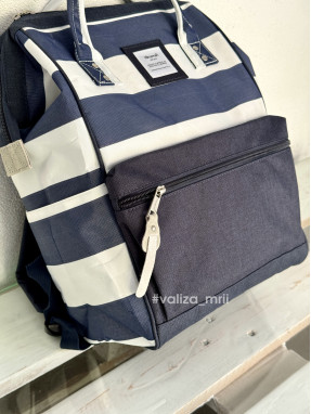 Рюкзак для путешествий Himawari ABCD - D - серый в полоску