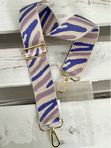 Ремінець для сумки Virginia Conti - зебра gold синій