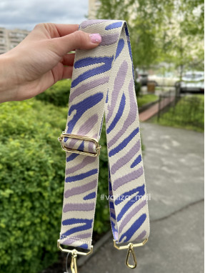 Ремінець для сумки Virginia Conti - зебра gold синій