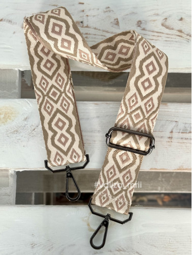 Ремешок для сумки Virginia Conti R_geometric2_black - пудра