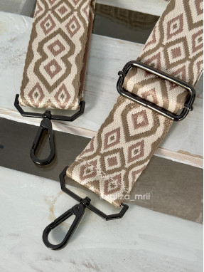 Ремешок для сумки Virginia Conti R_geometric2_black - пудра