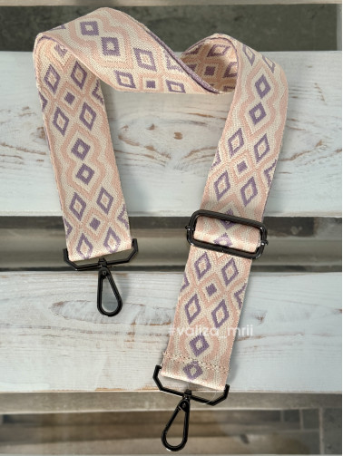 Ремешок для сумки Virginia Conti R_geometric2_black - светло-фиолетовый